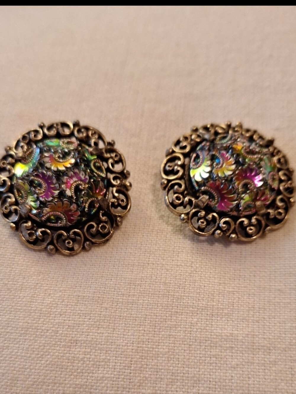 Judy Lee Costume Jewelry Clip On Earrings Vintage ... 1960's